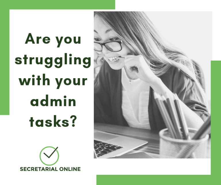 Secretarial Online – Virtual Assistant 768x644