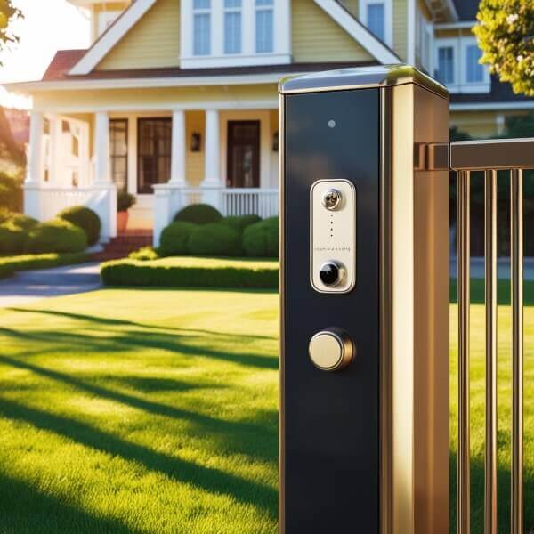 Professional electric gate with intercom system installed by Auto Gate Guys Perth enhancing property access and security through expert automatic gate installation